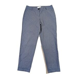 Talbots Chambray Chino Pants Womens 10 Petite Blue Business Casual Preppy